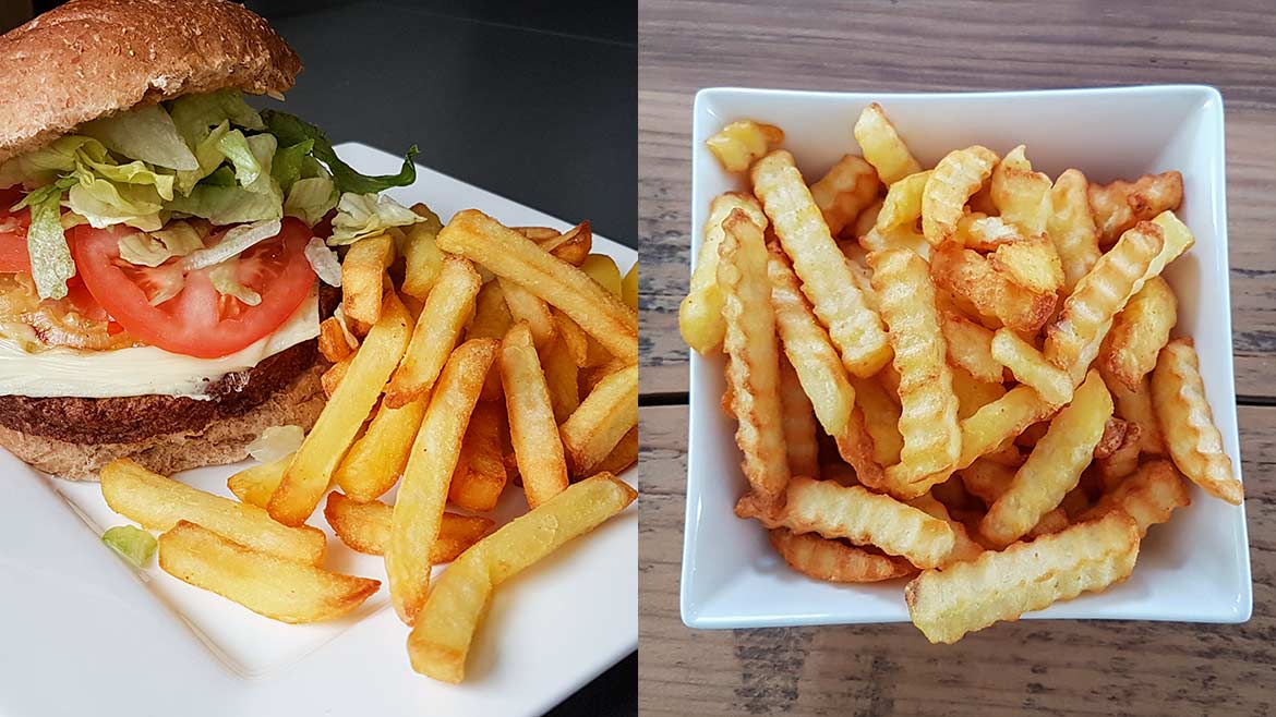 airfryer-hamburger-patat-friet-krokant