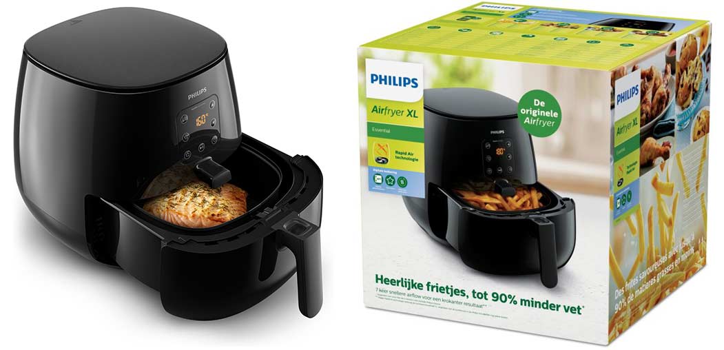 Philips-Essential-Airfryer-XL-HD9260-naast-doos