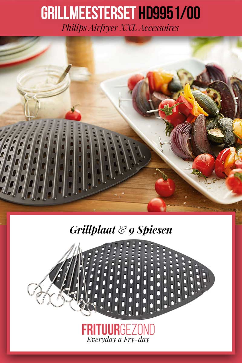 afstand bouwer soep Grillmeesterset HD9951/00 voor Philips Airfryer XXL - Grillplaat en Spiesen