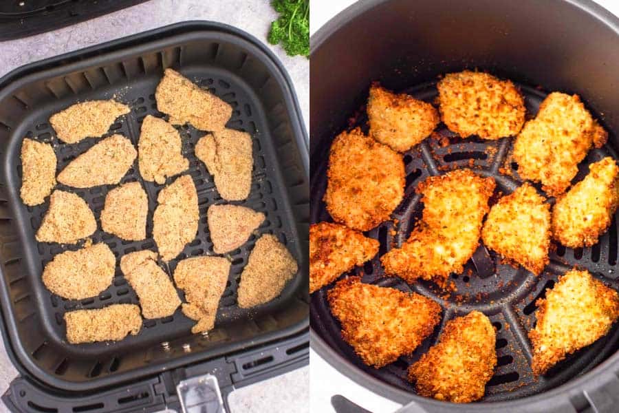 verse-kipnuggets-airfryer-voor-en-na